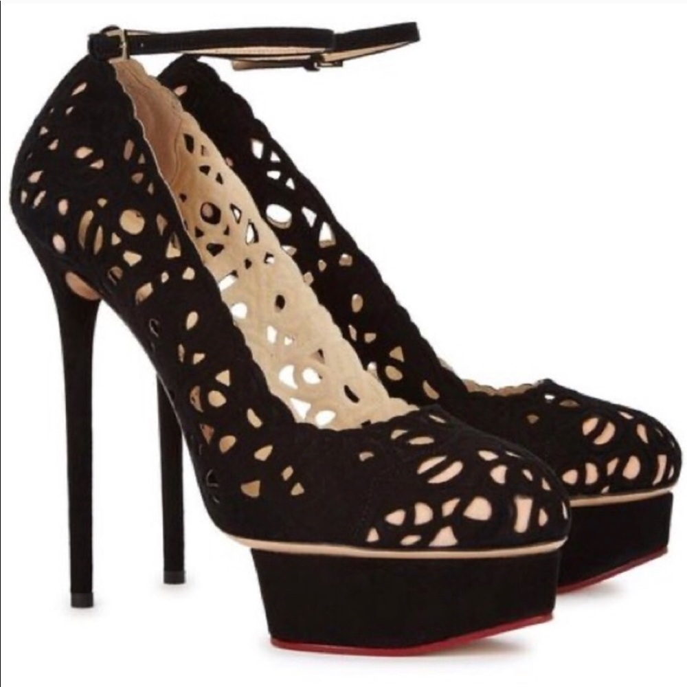 Charlotte Olympia Scribble Dolores Pump - Suede